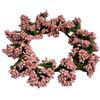 Rikyo 144 pezzi di fiori artificiali mini rosa pesca con stame, pistillo e stelo morbido, bacche minuscole da 20 mm per creare accessori per capelli da sposa fai-da-te, decorazioni per torte, bracciali per
