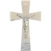 Holyart Crocifissi in vetro e plexiglass: Crocifisso in vetro di Murano tortora bomboniera 16x10cm