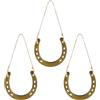 PH PandaHall 3pz Decorazioni Ferri di Cavallo in Ghisa Antico Dorato 22cm Ferri di Cavallo Portafortuna da Parete per Bomboniere Matrimonio Arredamento Western Casa e Ufficio