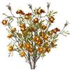 CEWUDA 4 Pezzi Fiori Finti Autunnali Artificiali Marroni Mazzi Fiori di Crisantemo | Decorazioni Autunnali Fiori Artificiali Finti Fiori per Ringraziamento Halloween Giardini Decorazioni Tavola Autunno Esterno
