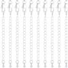 Beebeecraft 1 Scatola 10 Pezzi Prolunga per Catena A Maglie Larghe 925 Catene di Estensione A Goccia in Ottone Placcato Argento Sterling 3 Pollici con Chiusura A Moschettone per Collane Bracciali