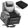 BOUFEIDA Cuscino rialzo in Memory Foam con Copertura Lavabile, 51x51x12.5 cm Supporto Ergonomico per Poltrone, Divani e Sedie Reclinabili, Ideale per Anziani e Adulti (Nero)
