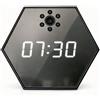 MONTY SOUL Orologio Sveglia Digitale con Telecamera Nascosta Wi-Fi - Videocamera di Sorveglianza Interno Discreta - Spy Cam per Casa e Ufficio - Visione Notturna App in Tempo Reale e Allarme