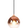 LFsem Lampada a Sospensione Vintage in Vetro, Paralume Globo Elettroplaccato, E27, Cavo Regolabile 150cm, per Isola Cucina, Sala da Pranzo, Camera, Caffè (Dorato rosa, 30CM)