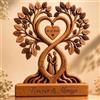 SOUFEEL Albero della Vita Cuori in Legno Personalizzati con Nomi e Data, Decorazione Romantica per Coppia, Personalizzato Idea Regalo per Lui e Lei, Regalo per Matrimonio Anniversario