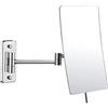 AZHANGYB ZHANGY Specchio da Parete Pieghevole, Specchio per Il Trucco Rettangolare, Rotazione a 360° Pieghevole Ingrandimento 3X, Usato per Toletta Hotel (Silver White Rectangular)