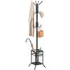 ELYKEN Appendiabiti autoportante, supporto per appendere l'ingresso, porta ombrelli, albero da corridoio con 12 ganci, supporto per albero in metallo da pavimento ETHCR02B1
