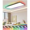 NESDCC PANNELLO LED DA SOFFITTO 36W 100X30CM RGB LAMPADA DA SOFFITTO REGOLABILE TELECOMANDO Lampade LED CCT dimmerabili Lampada da soffitto con 3000K-6500K REGOLABILE PER UFFICIO SOGGIORNO CAMERA