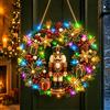 HiGropcore Diamond Painting Natale Ghirlanda con LED Luce,Natale Pendente | Kit Per Pittura Diamante Adulti,Ciondolo natalizio con perle e diamanti, decorazione da parete luminosa, idea regalo