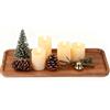 EXLECO 30 x 12 cm Vassoio Legno Rettangolare Vassoi Decorativo in Legno di Acacacia, Piatto Portata per Snack Frutta Piccolo Vassoio Torte Piatti Caffè Portata, Piccolo Dessert Vintage Piatt Formaggio