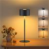 Wixwarmi Lampada da tavolo senza fili a batteria, dimmerabile, piccola | altezza 26 cm, classe di protezione IP54, ideale come lampada da comodino, da pranzo e da scrivania, adatta per interni ed