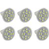 Iyalezirk 6X 6W GU4 (MR11) Faretto A LED MR11 12 SMD 5730 570 DC 12V, Bianco