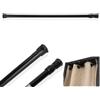 Tissting Bastone Tenda Estensibile, Asta Telescopica a Pressione con Molla Nero 13mm Ø Regolabile 40-70cm Materiale Alto Carbonio per Finestre Cucina Armadio Soggiorno
