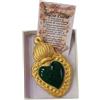 Generico Sacro Cuore Ex Voto in Ceramica Realizzato a Mano in Italia con Scatolo regalo cm 8 (Verde)