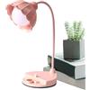 Generico Lampada da tavolo per camera da,Illuminazione ricaricabile senza fili - Lampada da tavolo a tema floreale | per Soggiorno Camera Studio Lettura Famiglia Studenti Adulti