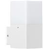 Generico UNIVERSO B160 PORTALAMPADA APPLIQUE DA GIARDINO WALL LIGHT DA MURO QUADRATO PER LAMPADINE E27 COLORE BIANCO - NERO (BIANCO)