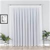 Gardinen Vorhangen Tenda Bianca 300x250 cm (LxA) Stella Lunga Jacquard Con Fettuccia E Piombo Trasparente Per Soggiorno Cucina Camera Da Letto