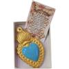 Generico Sacro Cuore Ex Voto in Ceramica Realizzato a Mano in Italia con Scatolo regalo cm 8 (Celeste)