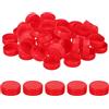 PATIKIL 100Pcs Tappo di Plastica Interno 38mm/1.5 Tappi A Vite Rosso | Di Ricambio, Per Conservazione Barattoli Per Fai Da Te Succo Acqua Latte
