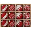 CFifHtOL Palline Di Natale,Palline Albero,Palle Velluto,12 Pezzi Borgogna,Per Decorazioni Interne Ed Esterne,Per Il Tuo Albero Di Natale