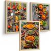 Nacnic Set Di 3 Stampe Spezie Ed Erbe Quadri Cucina Aromi Fotografia Culinaria Arredo Sala Da Pranzo A4 Senza Cornice