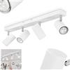 hofstein Lampada da soffitto Javel, lampada da soffitto moderna in metallo in bianco/cromo, lampada moderna con faretti regolabili e bracci della lampada, 4 luci, 4 x GU10, senza lampadina/e