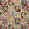 Kt KILOtela - Tessuto di tappezzeria gobelin jacquard, Adatto per divani, cuscini, tende, borse, 60% cotone 40% poliestere, Prodotto in Spagna, Patchwork, Multicolore, 100 x 280 cm