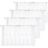 Qnbonrich Set di 4 tende a pannello da 130 x 45 cm, con fiori bianchi, semitrasparenti, ricamate, moderne, per cucina, soggiorno