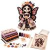 Nuyhgtr Kit Fai da Te in Stoffa con Toppe Halloween Attività Rilassante con | Set da Cucito per Bambola Scheletro Ragazza Halloween Per Appassionati Famiglia Ragazze Feste e Serate di