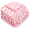 Whale Flotilla Coperta in finta pelliccia Sherpa doppia dimensione, accogliente coperta reversibile pelosa soffice con elegante per inverno e autunno, calda e morbida, 152 x 203 cm, rosa