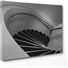 ConKrea QUADRO SU TELA CANVAS - INTELAIATO - PRONTO DA APPENDERE - Scale - Architettura Bianco e Nero - 30x40cm - Senza Cornice - (cod.2193)