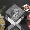 Angry Egg Boy Foto in Cristallo 3D, Cornice di Cristallo a Forma di Cubo Personalizzata, Regalo inciso con la Propria Foto, Regali Personalizzati di Natale, Festa del papà, festa della mamma, San Valentino