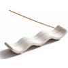 OMJMYY Porta Incenso in Ceramica, con Raccogli Cenere, Bianco, 17 cm | Porta Incenso per Bastoncini per Zen, Yoga Spa, Meditazione, Adatto a Casa e Ufficio, Facili da Pulire