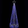 BAKAJI Albero di Natale Luminoso 2,2 metri con 592 Luci Led 8 Giochi di Luce Struttura in Metallo Arredamento Addobbo Natalizio con Stella Decorazione Natalizia Colore Blu (224 cm Blu Stella Vuota)