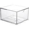 CREATCABIN Portasciugamani Monouso Il Viso Contenitore Salviette in Acrilico Trasparente Impilabile Trucco Pelle Pulita Contenitore Organizer Cassetto Bagno Accessorio Tavolo 16.5 x 15.4 x 9.8cm