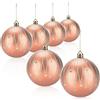 COM-FOUR® 6x palle di Natale, palle di Natale in plastica antirottura | decorazioni per l'albero di Natale con ciondoli