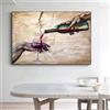 JACBON Arte famosa La creazione di Adamo Vino rosso in mano Poster Michelangelo Stampe su tela Pittura murale Quadri moderni 40x60cm (16x24 pollici) Cornice interna