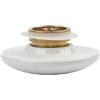 Spelonify tappo in ceramica per lavabo del bagno (bianco 66 mm) | con pulsante a pressione, in porcellana e ottone, chiusura click clack per lavandino da bagno, copertura per lavabo nero
