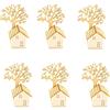 Subitodisponibile 6 PEZZI Casa Casetta Legno portaconfetti con albero della vita