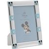 Widdop and Co Disney Mickey Mouse Cornice portafoto placcata argento, 10,2 x 15,2 cm, bordo con apertura singola