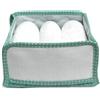 hobbymio.it Lavette Bagno con Cestino da Ricamare a punto Croce, Cestino quadrato da Bagno con Tela Aida con 3 pz. Asciugamani Piccoli per Ospiti (33 Verde salvia)