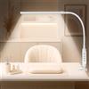 Diesisa Lampada da Scrivania LED Collo di Cigno Flessibile per Manicure | Lampada LED Unghie Senza Sfarfallio da 35 CM con Clip - 3 Colore 5 Luminosità Dimmerabile - Controllo Touch per Casa Ufficio