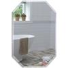 Neue Design Bellissimo specchio da bagno ottagonale, moderno ed elegante, angoli smussati, da parete 70cm x 50cm