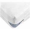fashion home Pagano Coprimaterasso Singolo con Cerniera in Cotone Fasciato Fodera a Sacco | Zip a L, protegge da polvere e usura, lavabile a 30°C, traspirante, resistente, facile da applicare