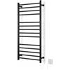 Manissa Greened House Scaldasalviette Elettrico bagno Acciaio Inossidabile, Finitura a Specchio, Serie Siena, Montaggio a Parete, A1000mm x L500mm, Nero Opaco