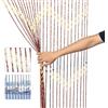 Acrosspart, tenda in bambù da 90x175 cm, tenda a fili retrò, zanzariera con 27 righe, tenda decorativa con perline in legno, divisorio, tenda per porta in legno