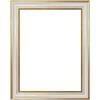 MORANA Cornice Artigianale Doge 50x100 cm Bianco Oro per Quadri Foto Made in Italy