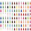 Qubnydg 100 Pezzi Nappine Colorate, Ciondolo con Nappina 3.6 x 1cm | Mini Colorato Ciondolo di Nappe in Pelle Fai Da Te, Nappe in Pelle per Realizzare Portachiavi per Decorative Borse Bracciali