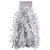Christmas Concepts® 3m / 9.8ft Orpello di Natale grosso/fine - Decorazioni natalizie - Tinsel di alta qualità (Bianco opaco e argento)