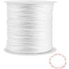 Rainway 1 rotolo 0,8 mm di filo di nylon bianco da 100 m, nastro per perline per bracciali, nastro in nylon, per la produzione, collane e gioielli fai da te
